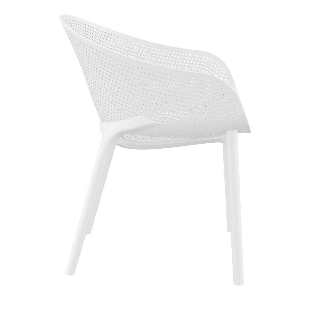 Sky Pro Stacking Dining Chair  White. Picture 3