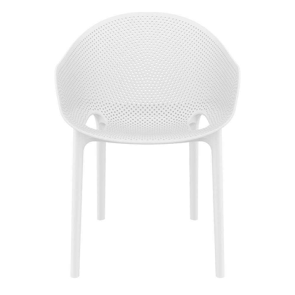 Sky Pro Stacking Dining Chair  White. Picture 4