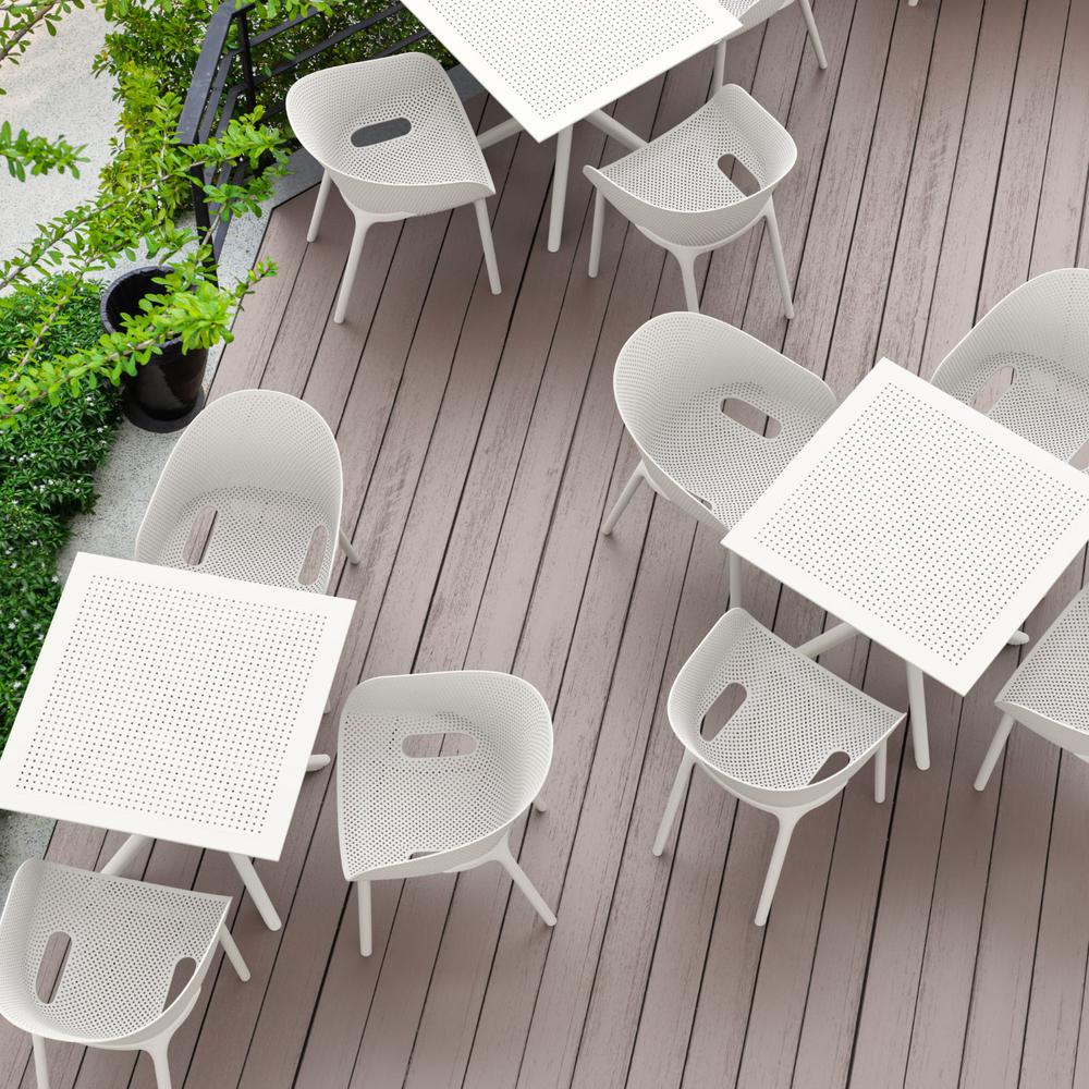 Sky Pro Stacking Dining Chair  White. Picture 9