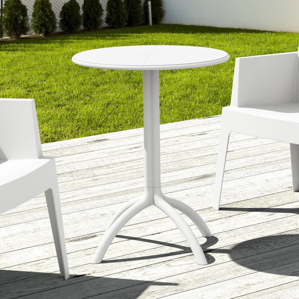 Octopus Round Bistro Table White. Picture 6