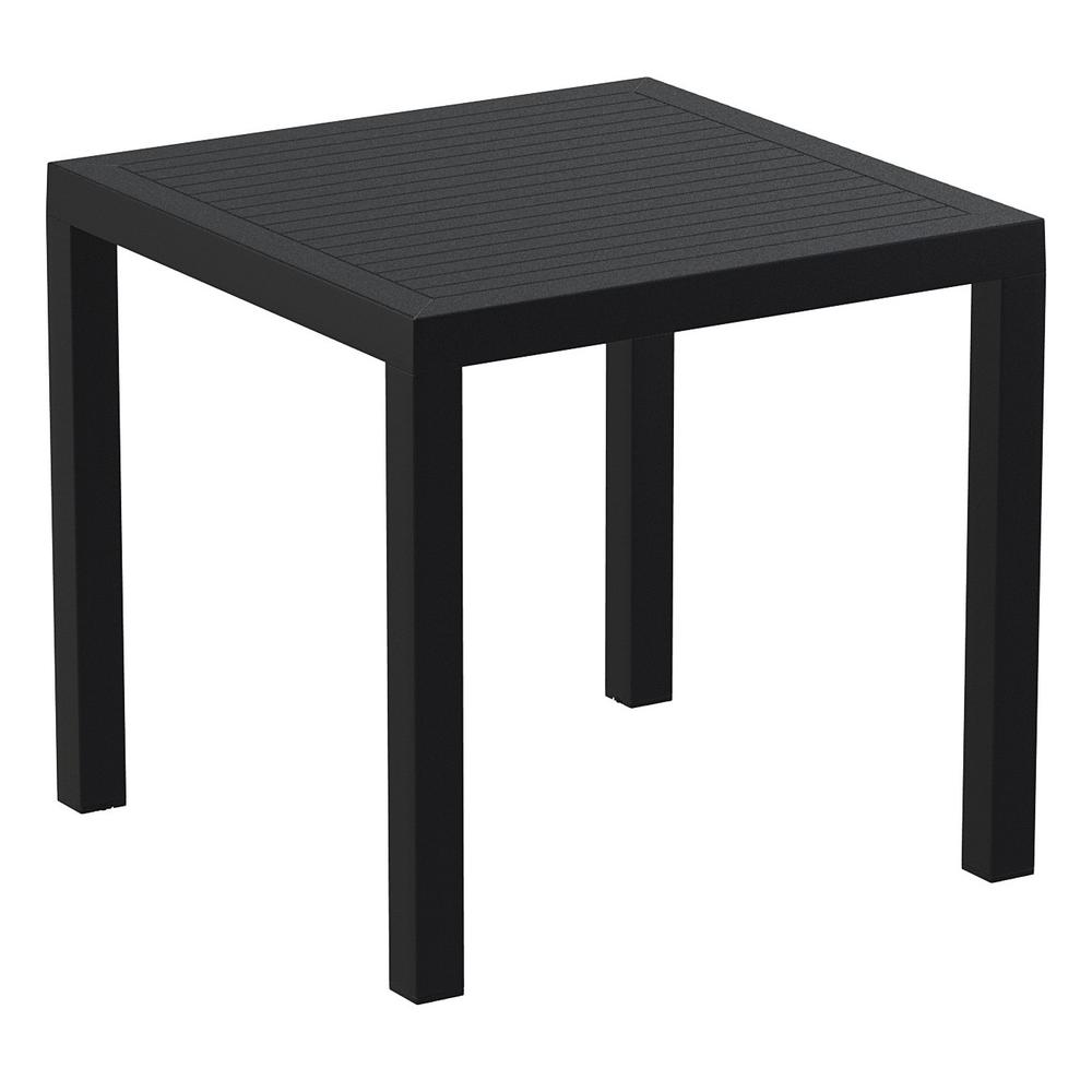Ares Resin Square Dining Table Black 31 inch. Picture 1