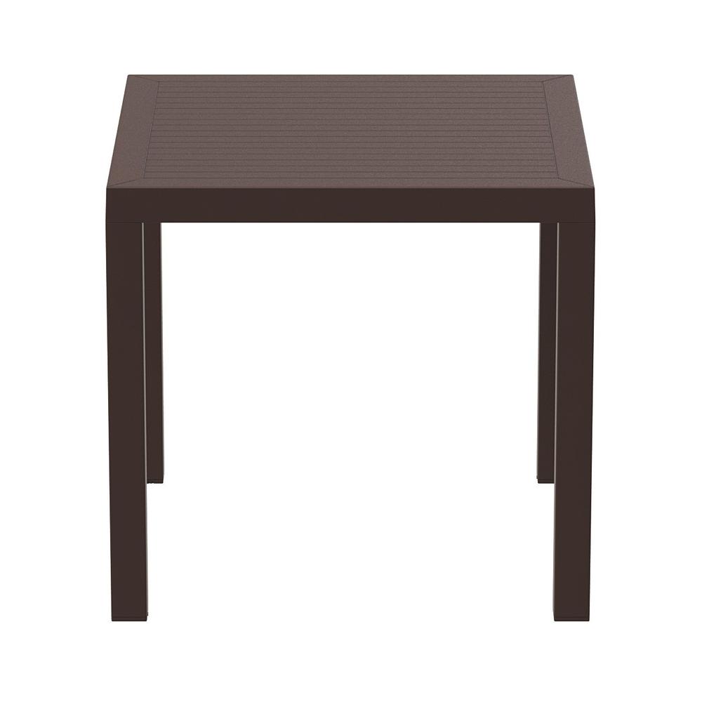 Ares Resin Square Dining Table Brown 31 inch. Picture 2