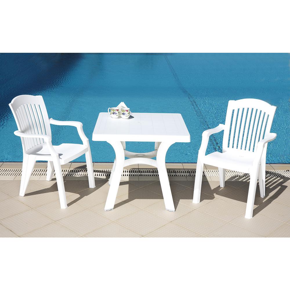 Resin Square Dining Table, White, Belen Kox. Picture 2
