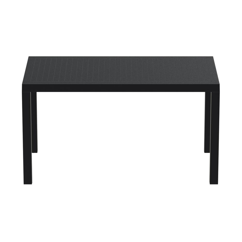 Ares Resin Rectangle Dining Table Black 55 inch. Picture 2
