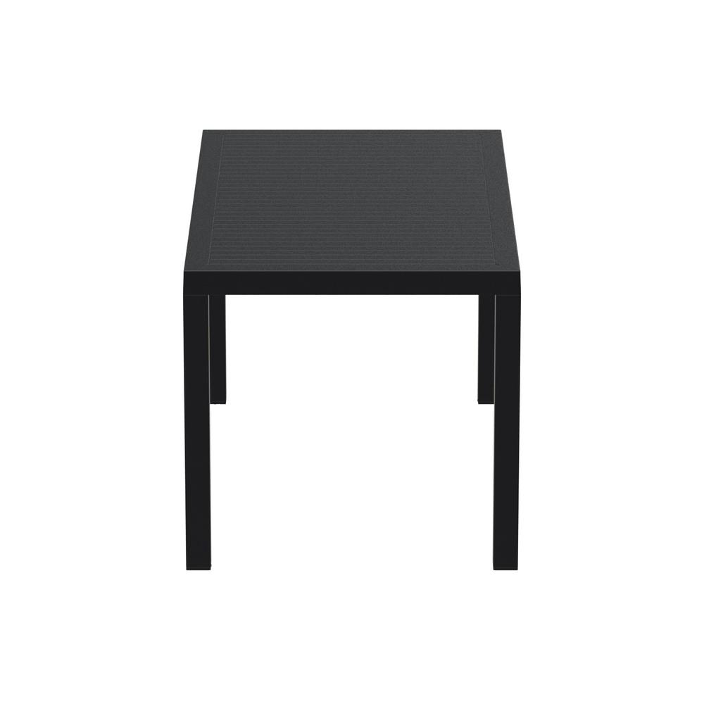 Ares Resin Rectangle Dining Table Black 55 inch. Picture 3