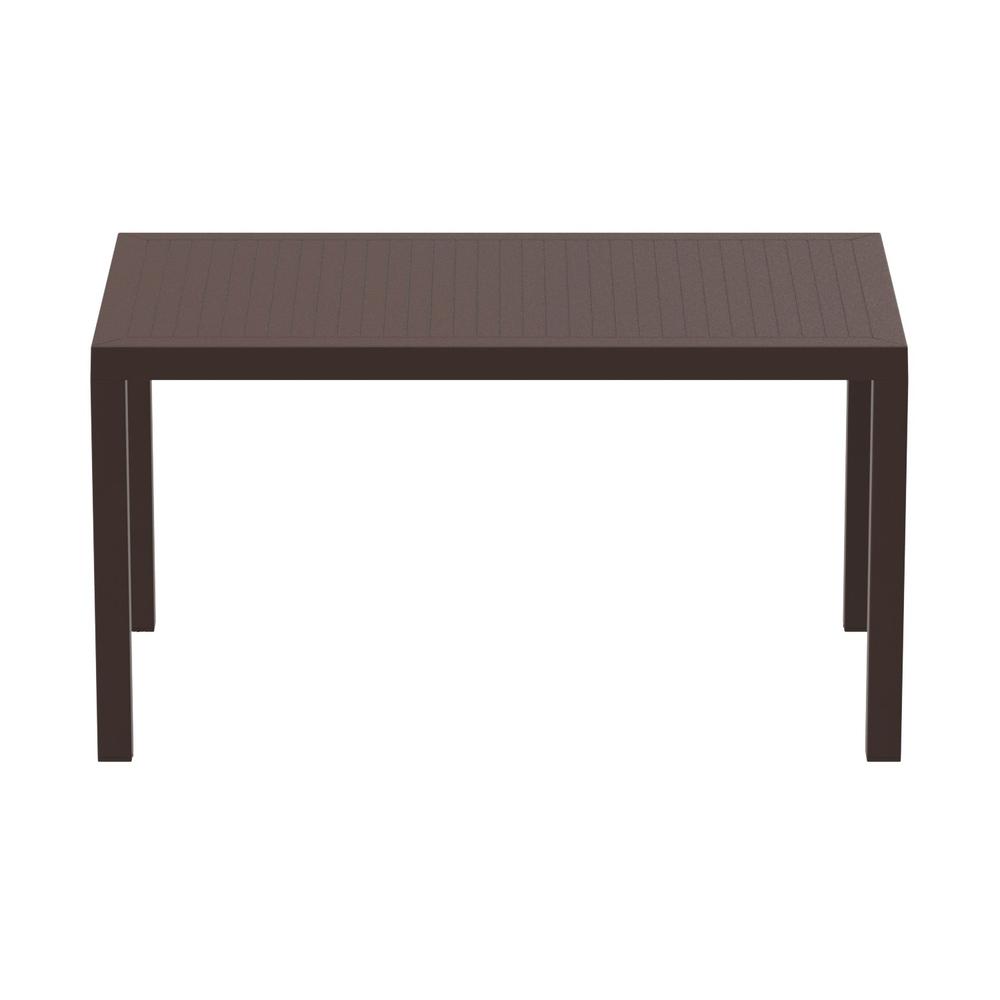 Ares Resin Rectangle Dining Table Brown 55 inch. Picture 2
