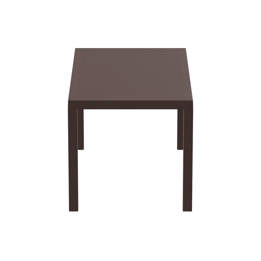Ares Resin Rectangle Dining Table Brown 55 inch. Picture 3