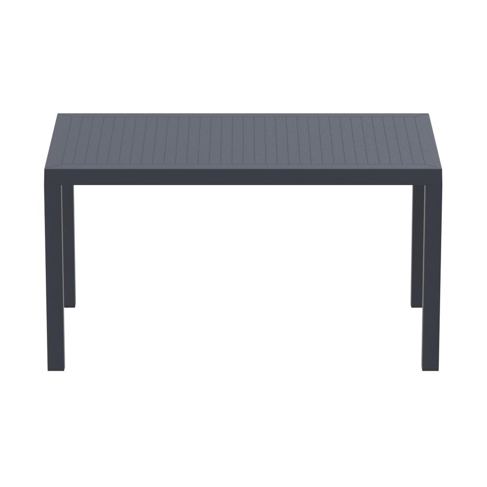 Ares Resin Rectangle Dining Table Dark Gray 55 inch. Picture 2