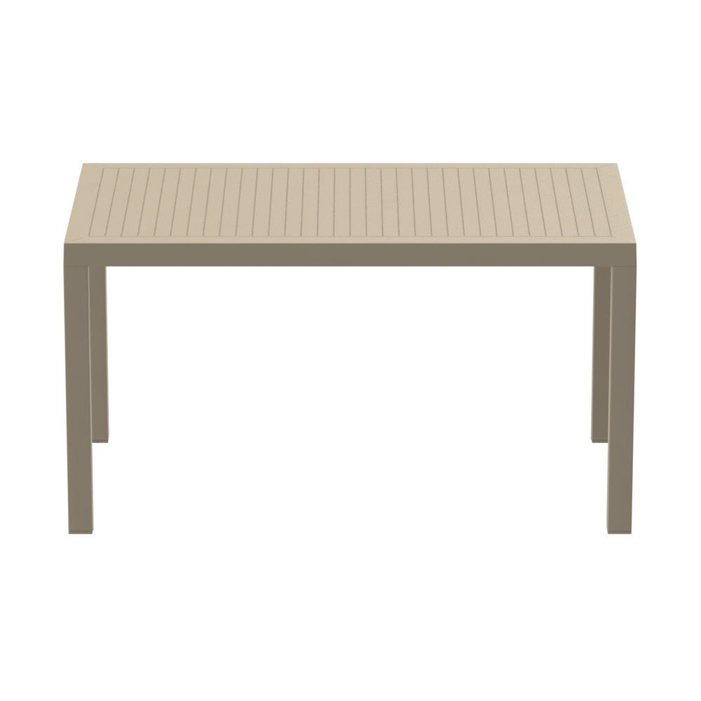 Ares Resin Rectangle Dining Table Taupe 55 inch. Picture 2