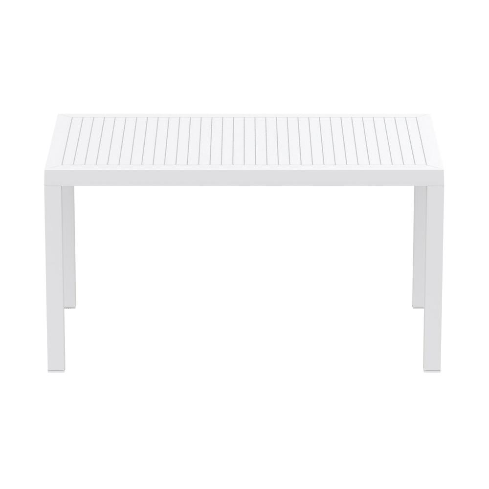 Ares Resin Rectangle Dining Table White 55 inch. Picture 2