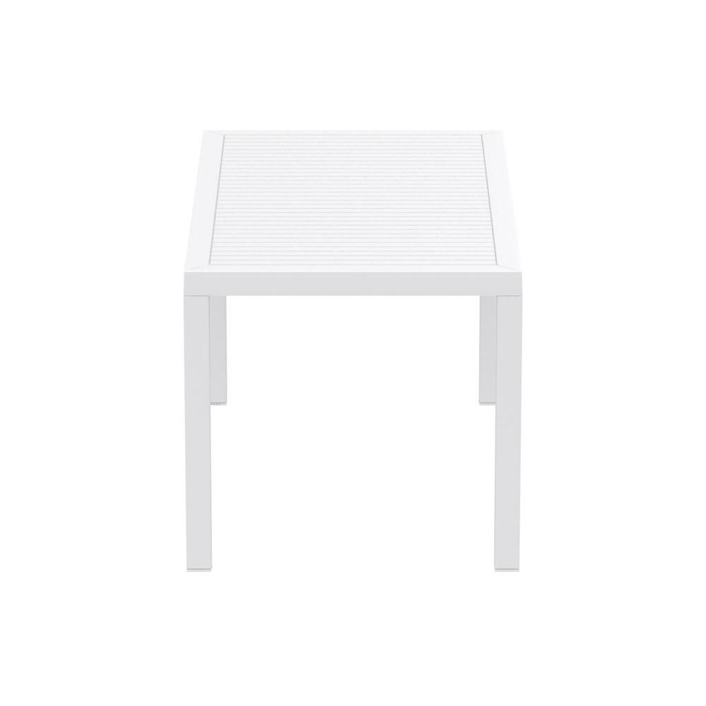 Ares Resin Rectangle Dining Table White 55 inch. Picture 3
