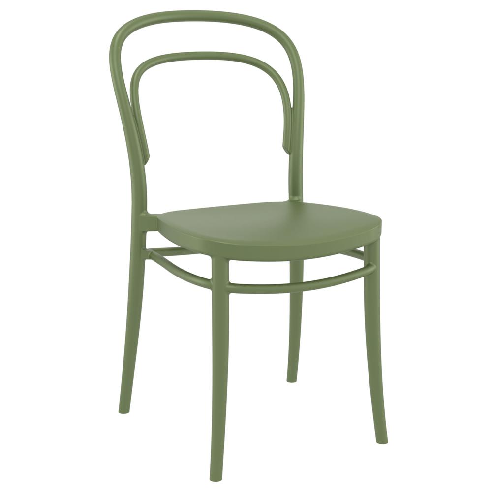 Marie Resin Outdoor Chair Olive Green, Set of 2. Picture 1