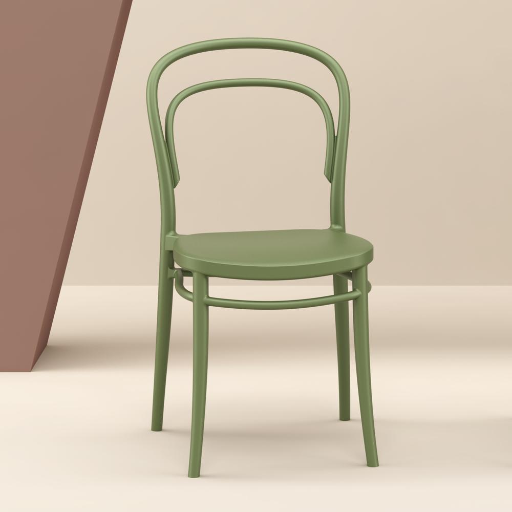 Marie Resin Outdoor Chair Olive Green, Set of 2. Picture 6