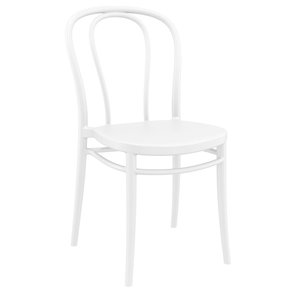 Victor Patio Dining Set with 4 Chairs White. Picture 2