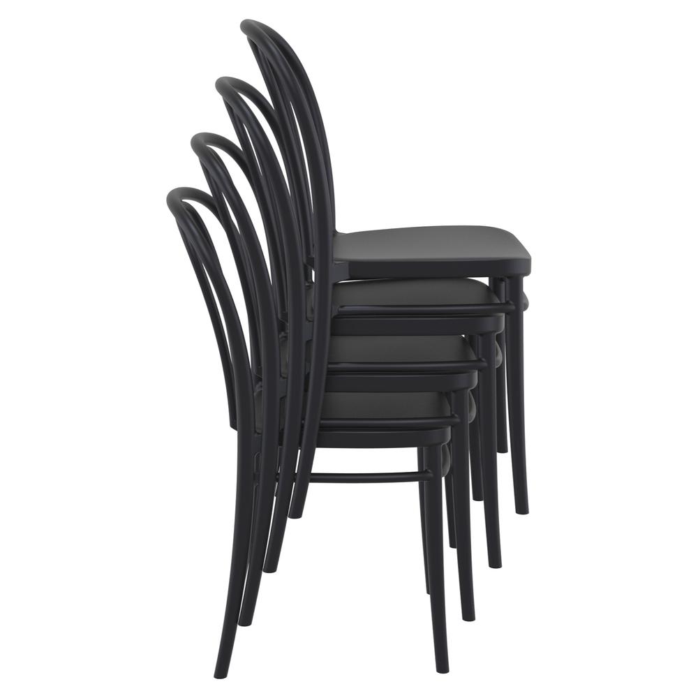 Victor Resin Outdoor Chair Black, Set of 2. Picture 6