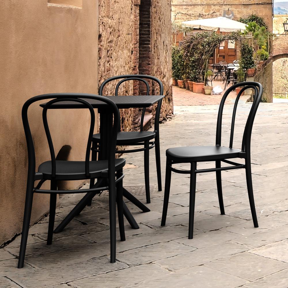 Victor Resin Outdoor Chair Black, Set of 2. Picture 7