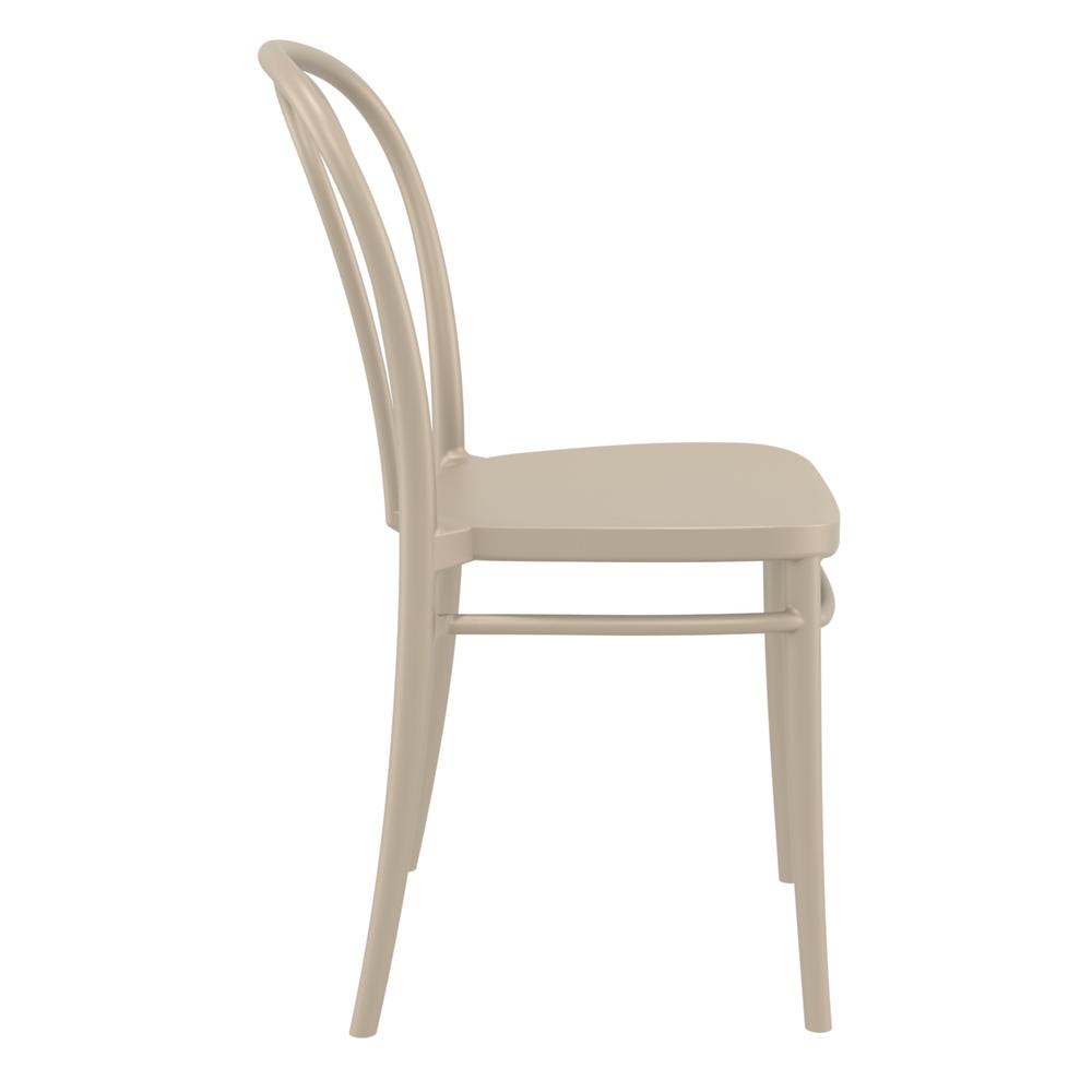 Victor Resin Outdoor Chair Taupe, Set of 2. Picture 4