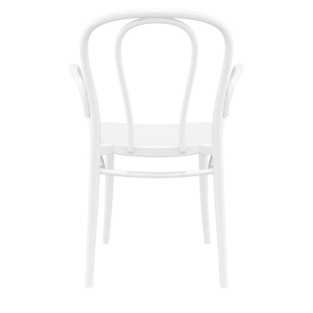 Victor XL Resin Outdoor Arm Chair White, set of 2. Picture 5