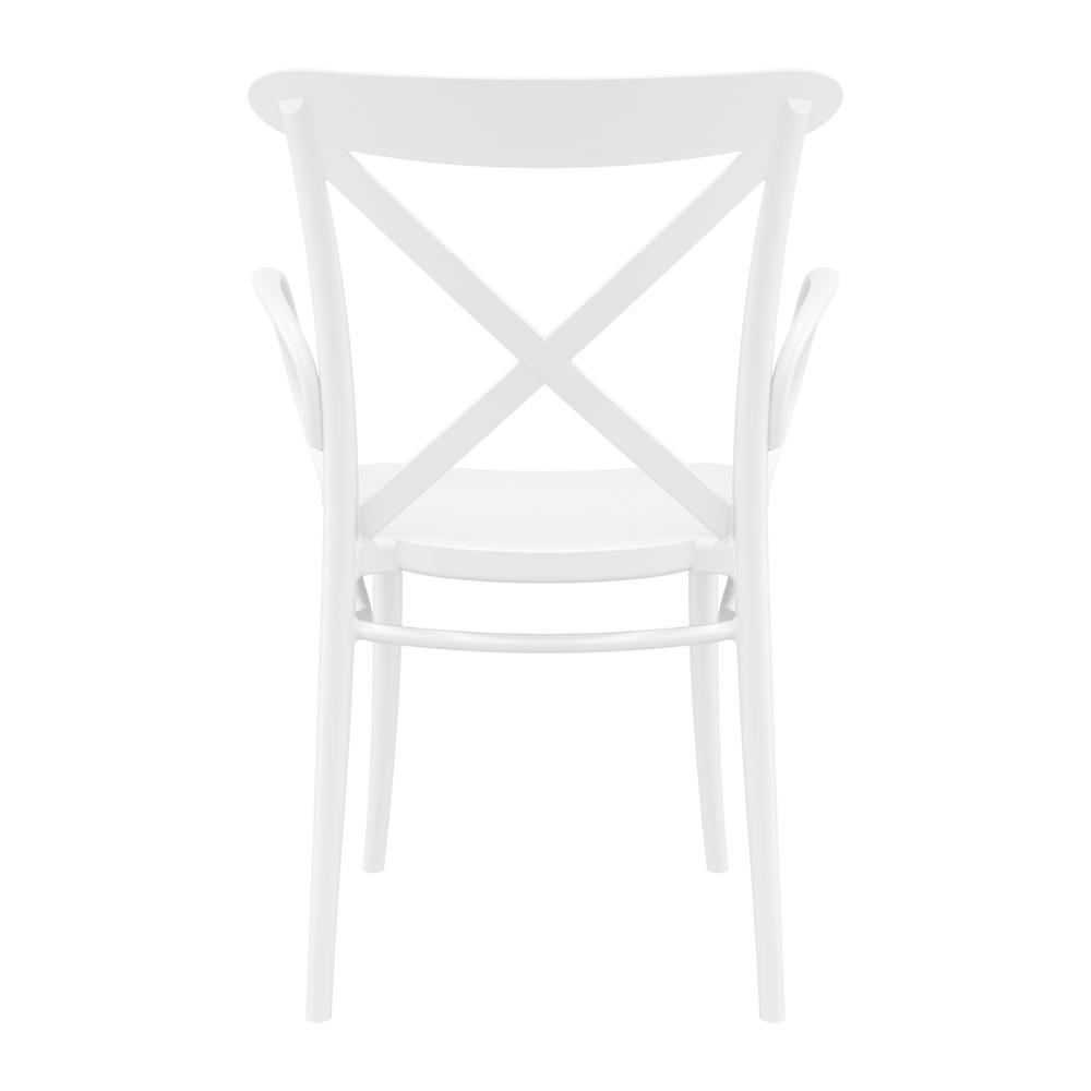 Cross XL Resin Outdoor Arm Chair White, Set of 2. Picture 6