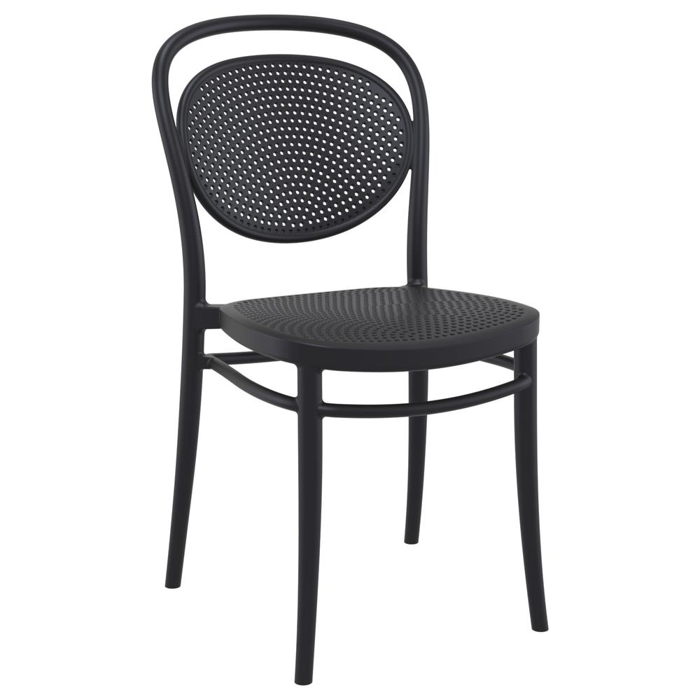 Marcel Resin Outdoor Chair Black, Set of 2. Picture 1