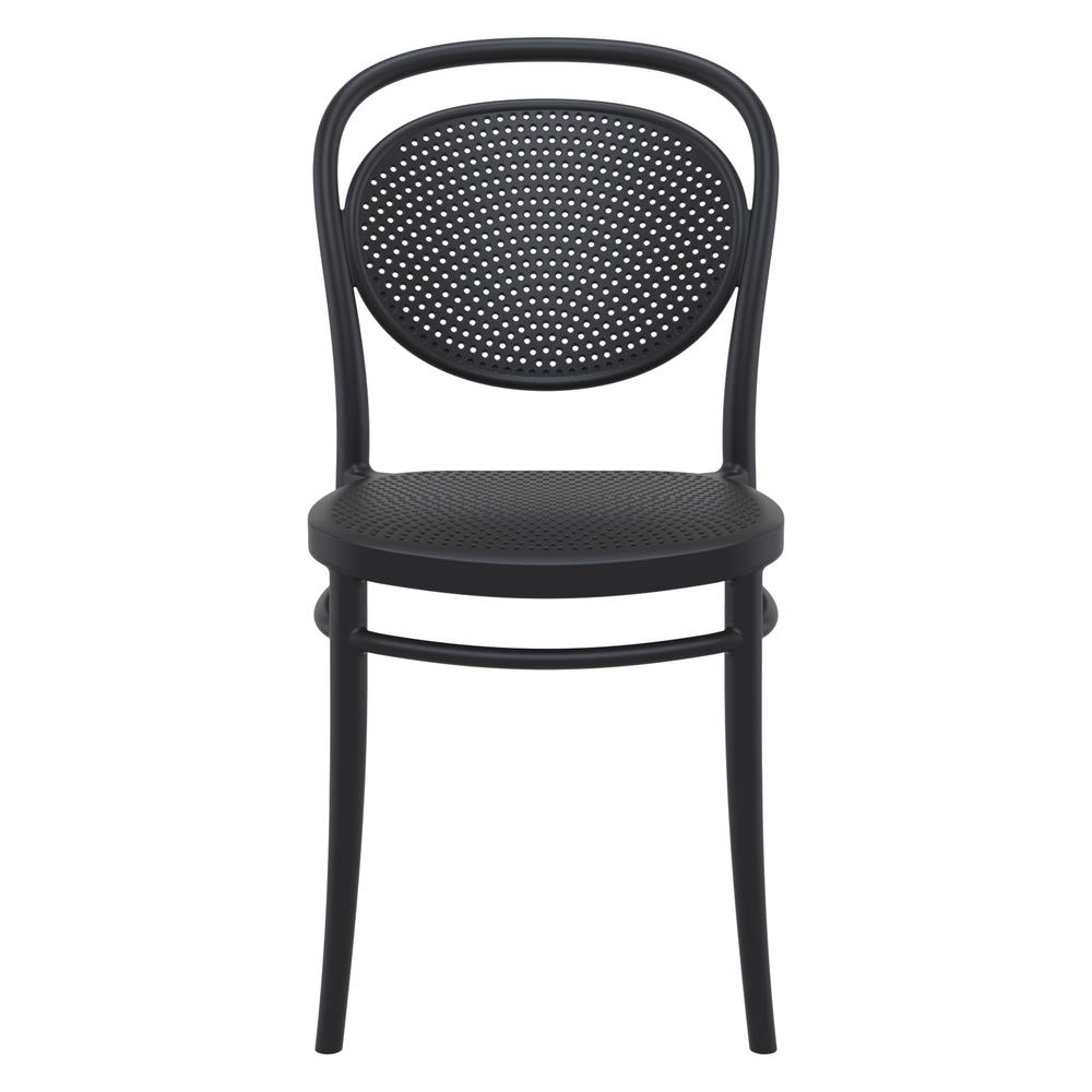 Marcel Resin Outdoor Chair Black, Set of 2. Picture 3