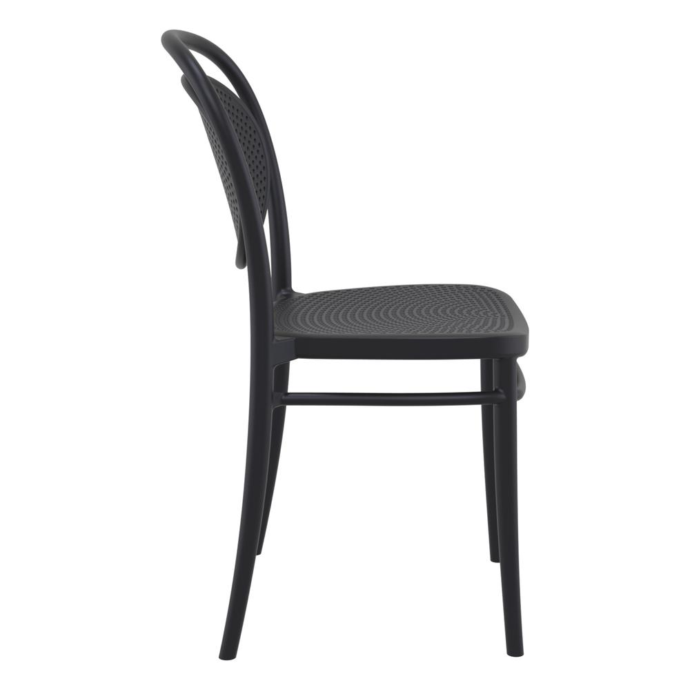 Marcel Resin Outdoor Chair Black, Set of 2. Picture 4
