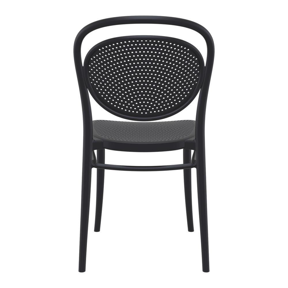 Marcel Resin Outdoor Chair Black, Set of 2. Picture 5