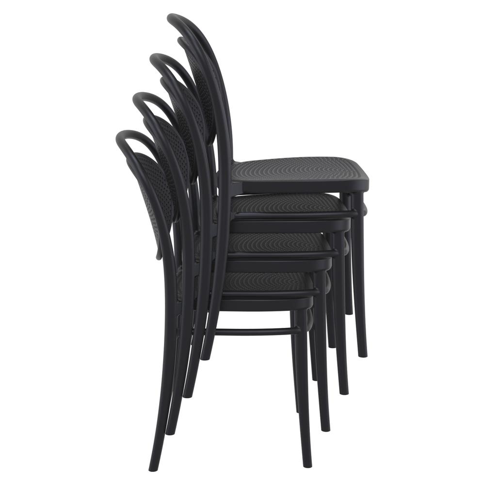 Marcel Resin Outdoor Chair Black, Set of 2. Picture 6
