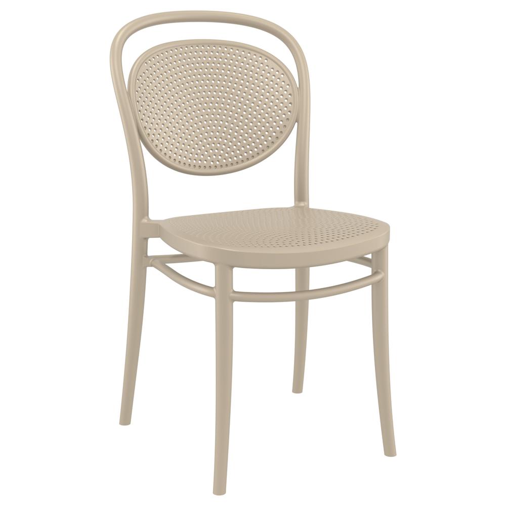 Marcel Resin Outdoor Chair Taupe, Set of 2. Picture 1