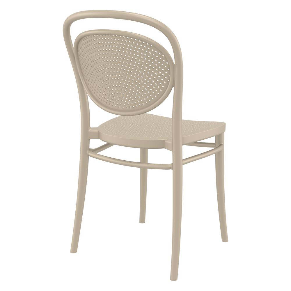 Marcel Resin Outdoor Chair Taupe, Set of 2. Picture 2
