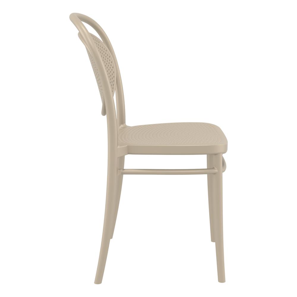 Marcel Resin Outdoor Chair Taupe, Set of 2. Picture 4