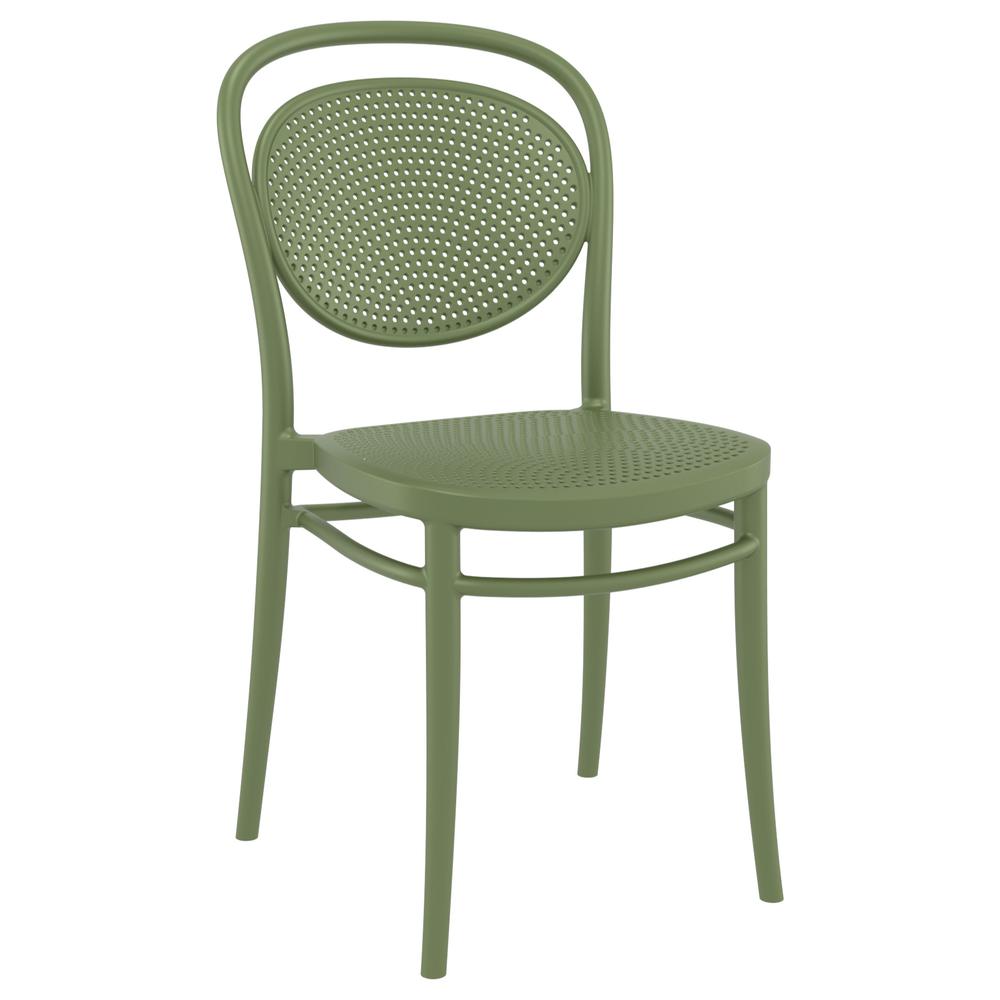 Marcel Resin Outdoor Chair Olive Green, Set of 2. The main picture.