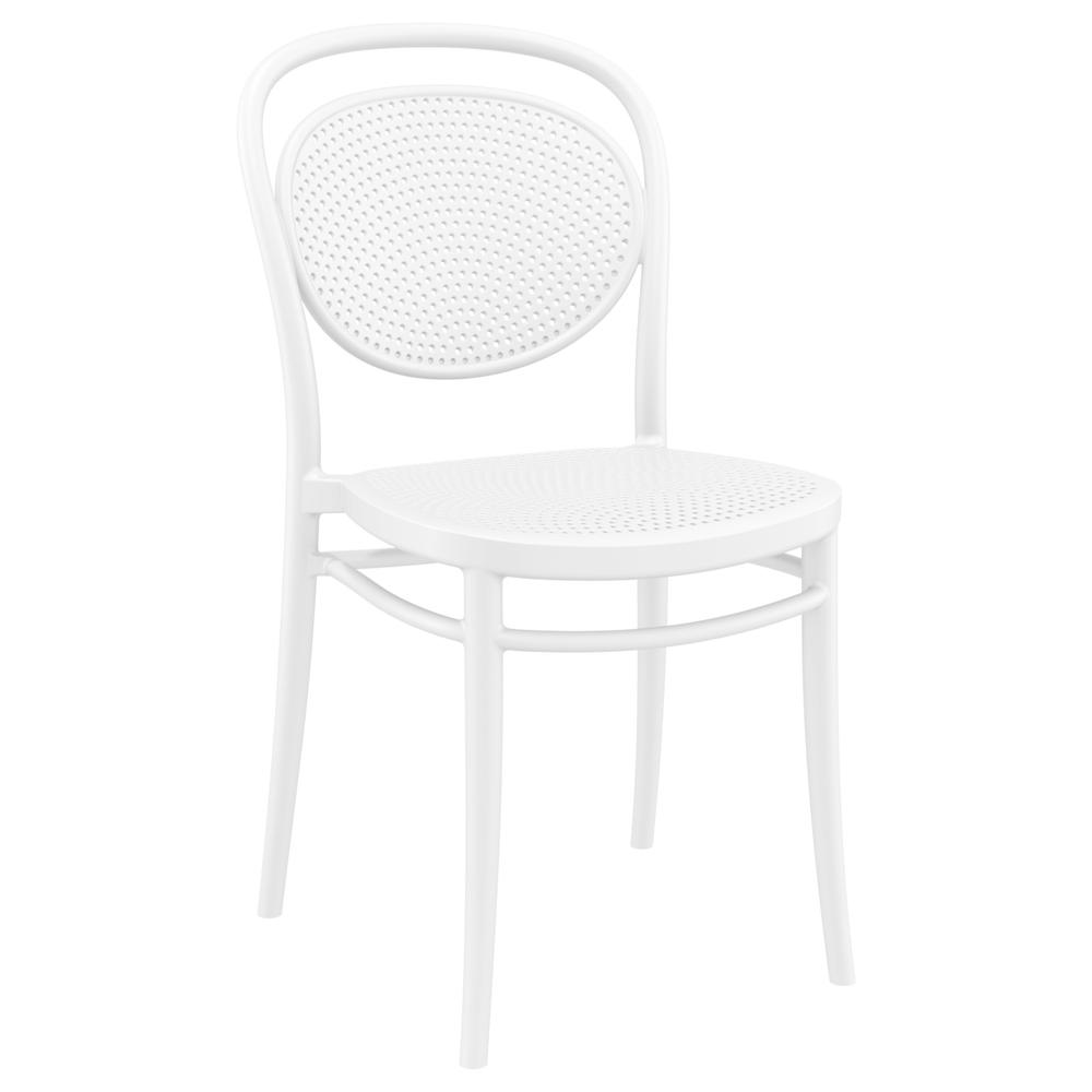Marcel Resin Outdoor Chair White, Set of 2. The main picture.