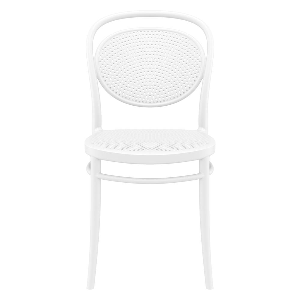 Marcel Resin Outdoor Chair White, Set of 2. Picture 3
