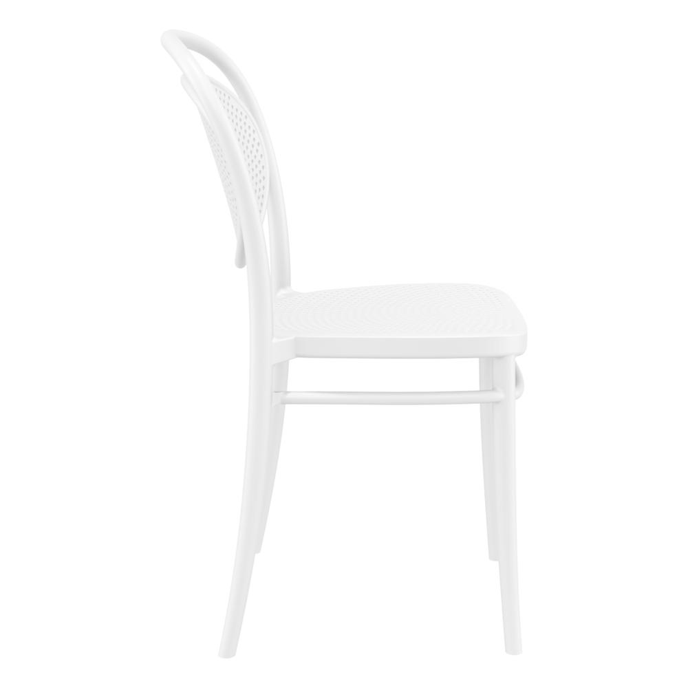 Marcel Resin Outdoor Chair White, Set of 2. Picture 4