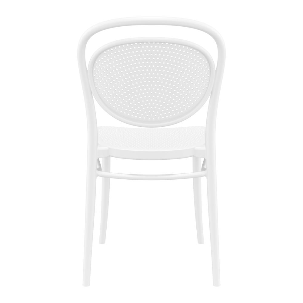 Marcel Resin Outdoor Chair White, Set of 2. Picture 5