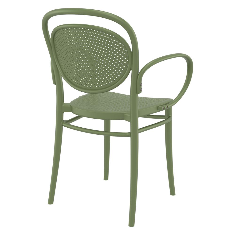 Marcel XL Resin Outdoor Arm Chair Olive Green, Set of 2. Picture 2