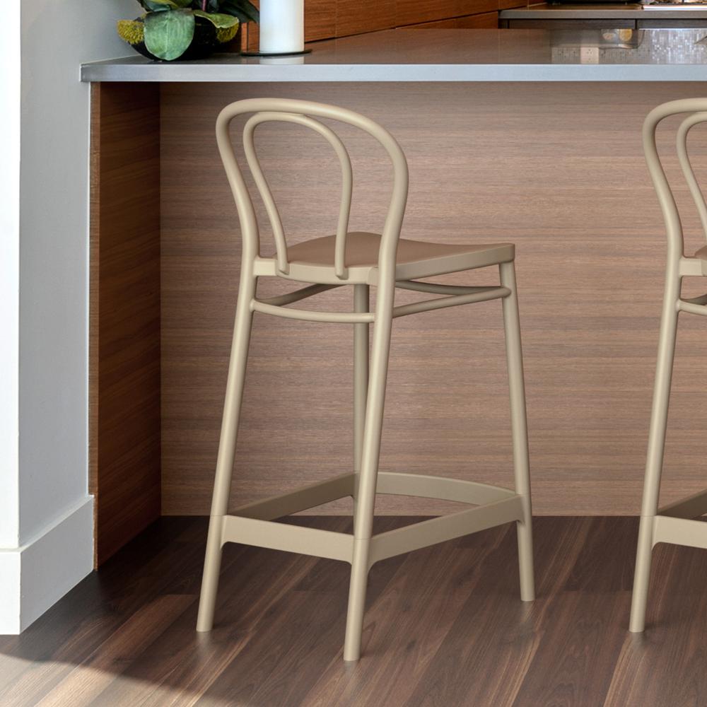 Victor Counter Stool Taupe, Set of 2. Picture 7