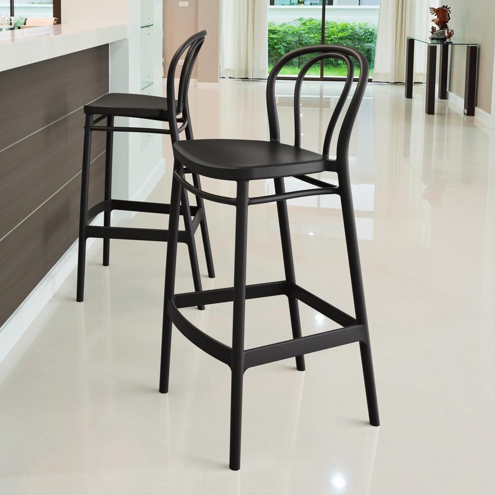 Victor Bar Stool Black, Set of 2. Picture 6