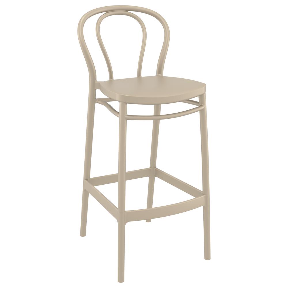 Victor Bar Stool Taupe, Set of 2. Picture 1