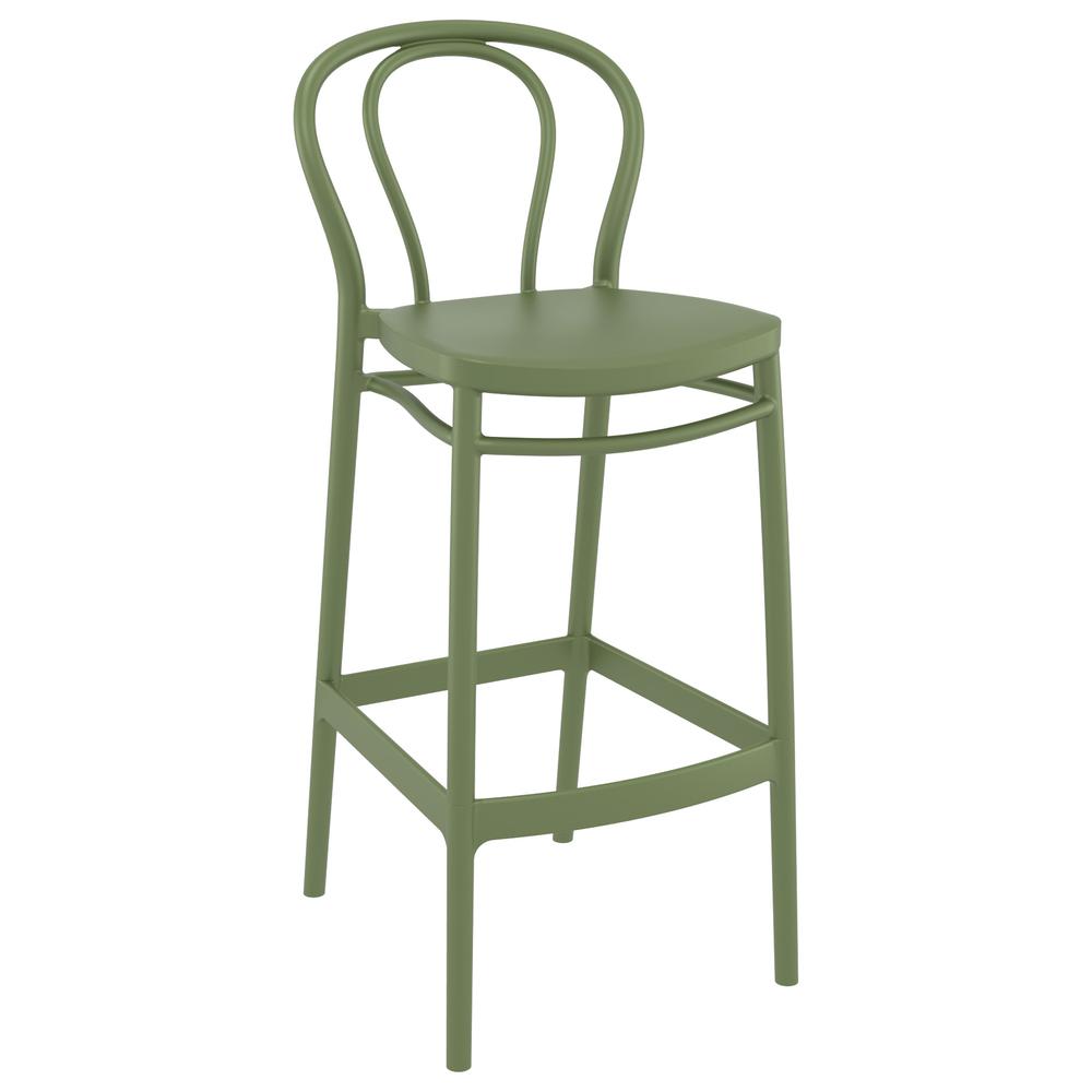 Victor Bar Stool Olive Green, Set of 2. Picture 1