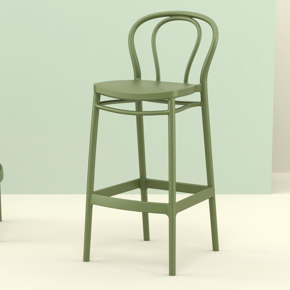 Victor Bar Stool Olive Green, Set of 2. Picture 6