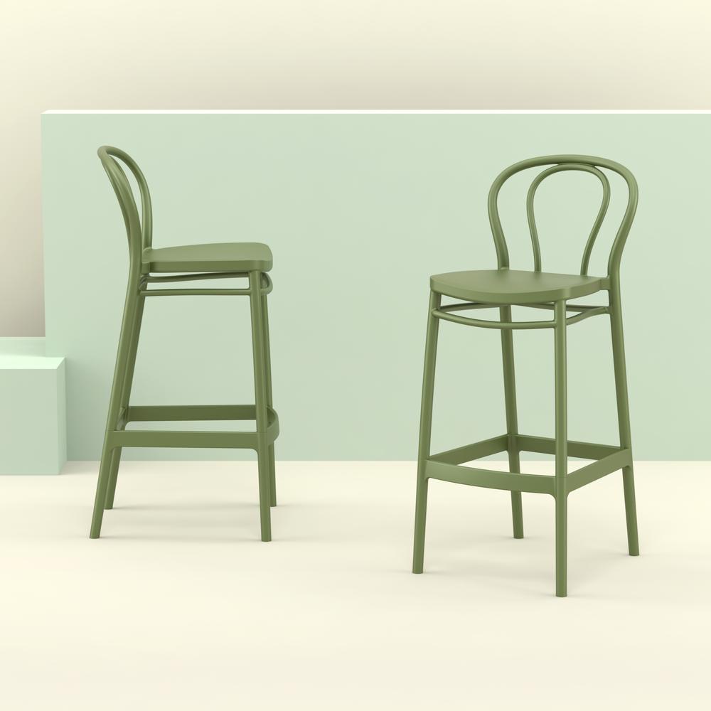 Victor Bar Stool Olive Green, Set of 2. Picture 8