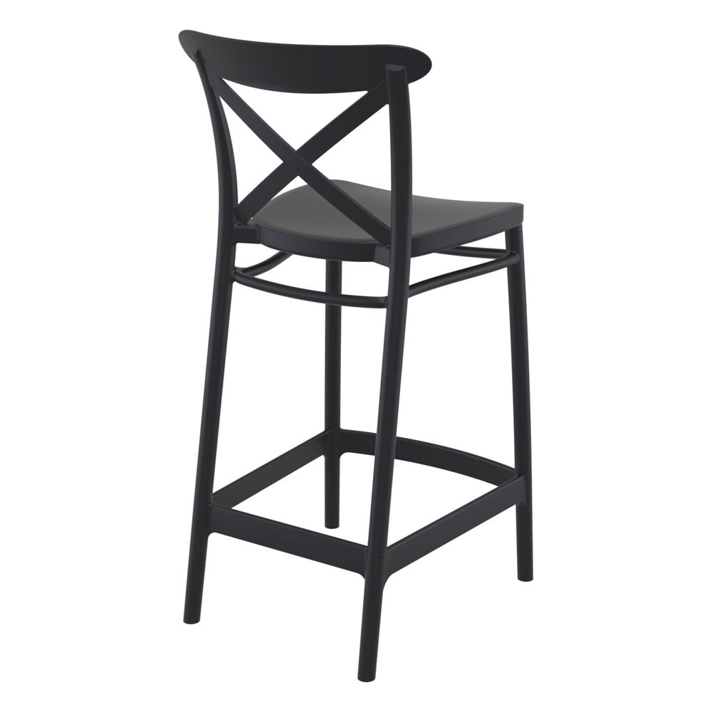 Cross Counter Stool Black, Set of 2. Picture 2