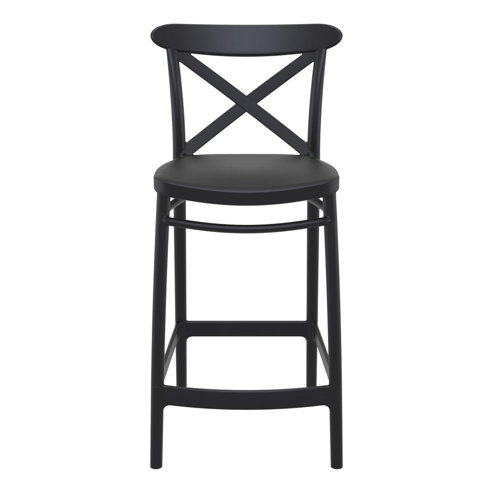 Cross Counter Stool Black, Set of 2. Picture 3