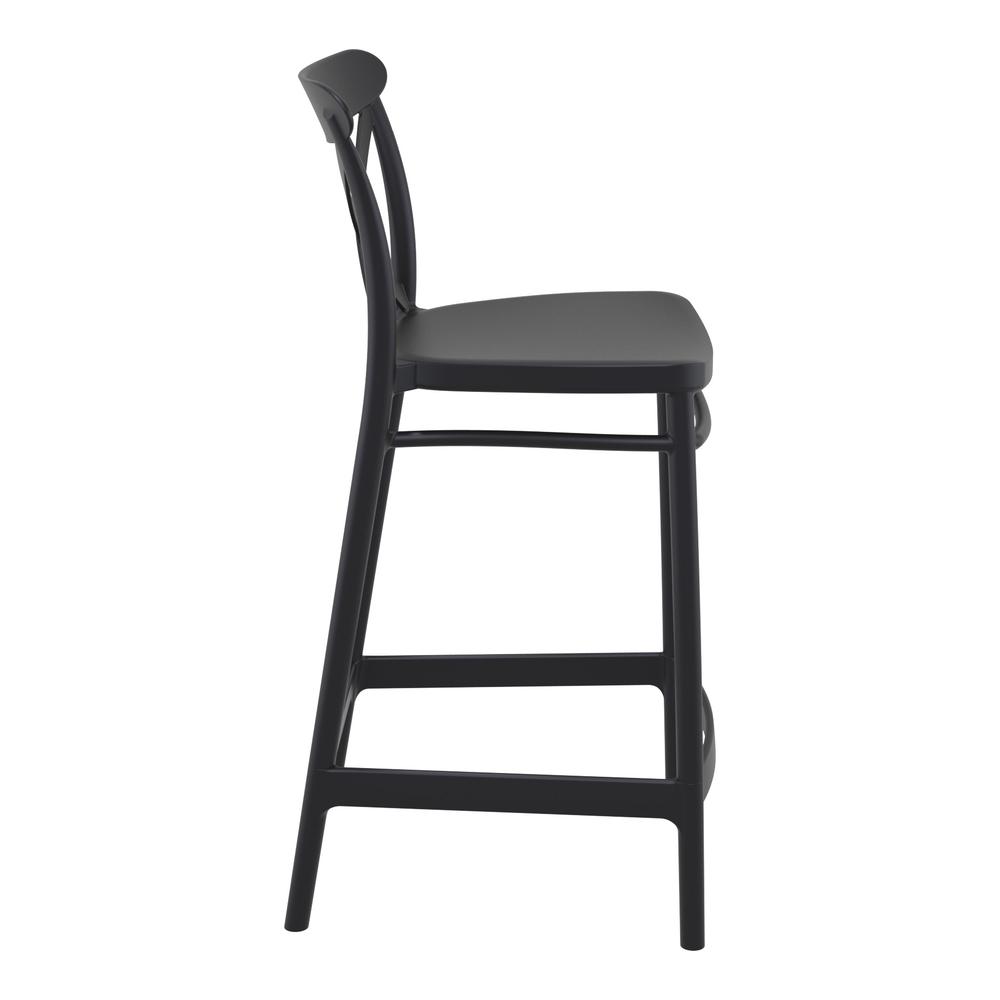 Cross Counter Stool Black, Set of 2. Picture 4