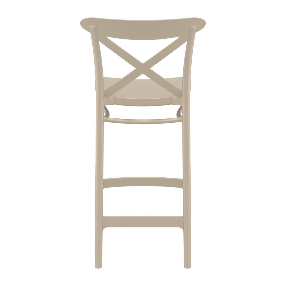 Cross Counter Stool Taupe, Set of 2. Picture 5
