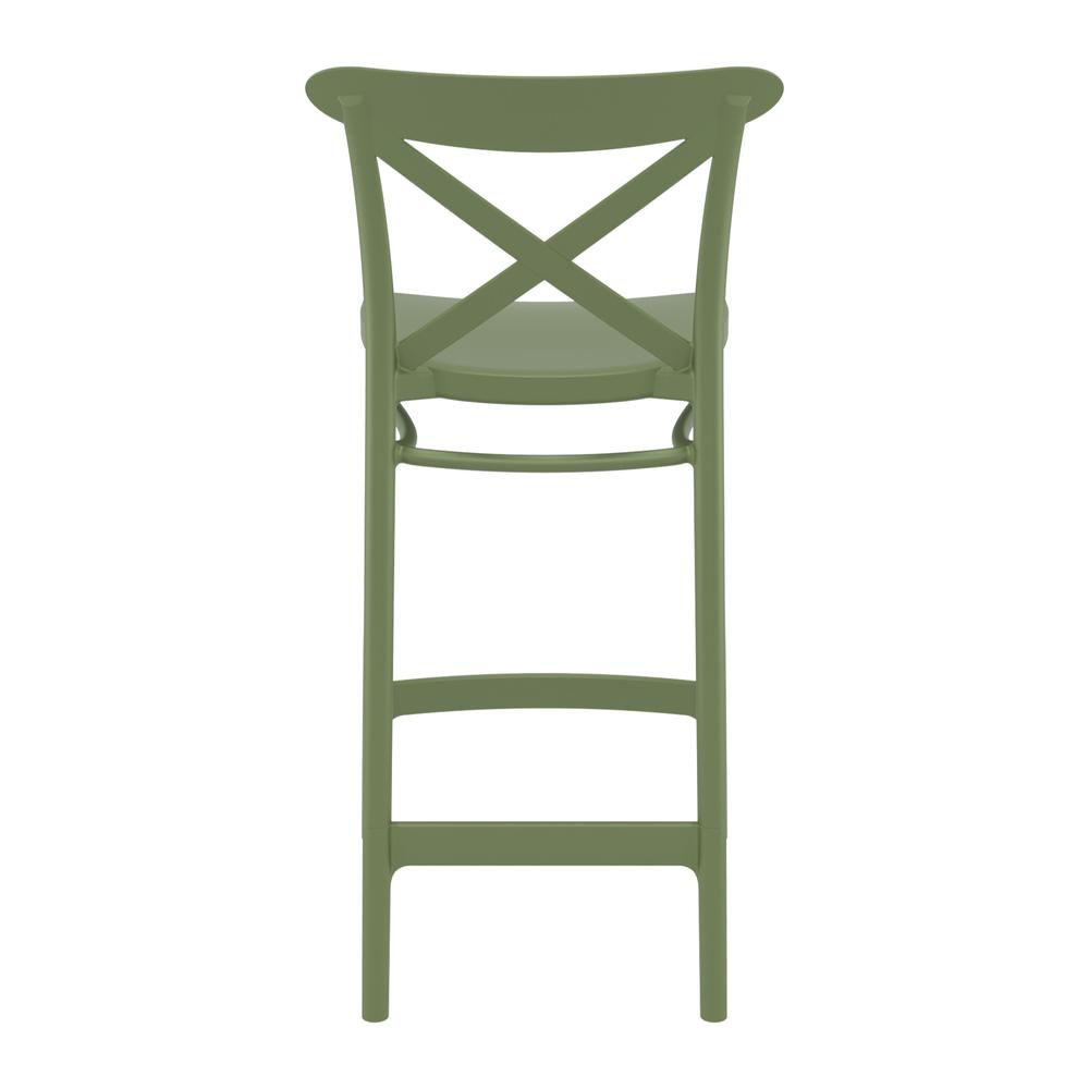 Cross Counter Stool Olive Green, Set of 2. Picture 5