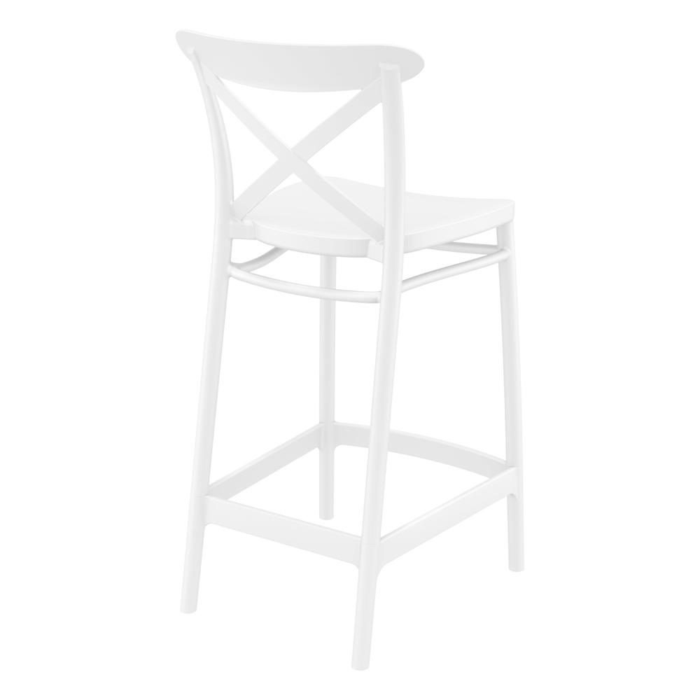Cross Counter Stool White, Set of 2. Picture 2