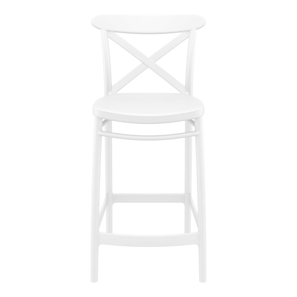 Cross Counter Stool White, Set of 2. Picture 3
